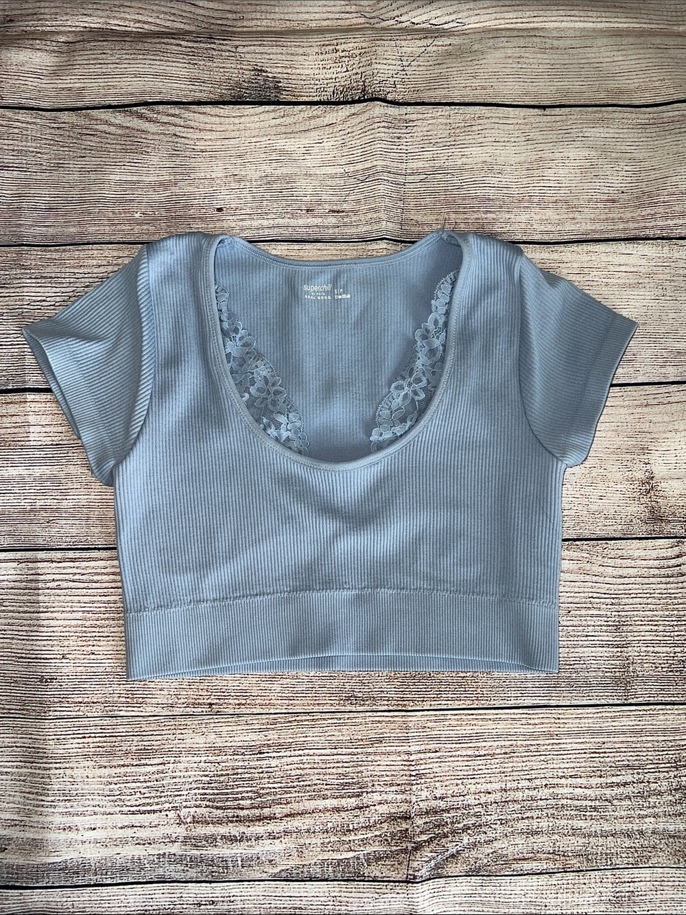 aerie Super Chill Ribbed Crop Top
